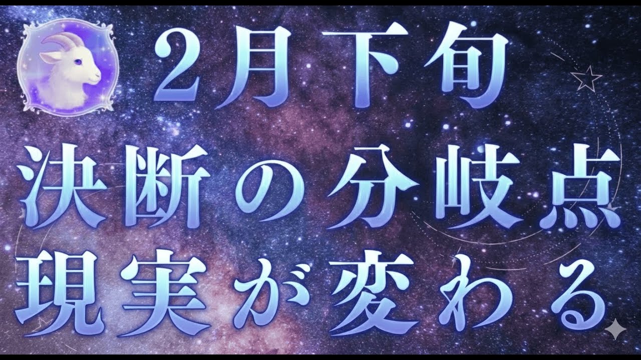 【2月下旬】判断の期限が迫る｜この決断が“次の現実”を確定させます（3分リーディング＋528Hzヒーリング）