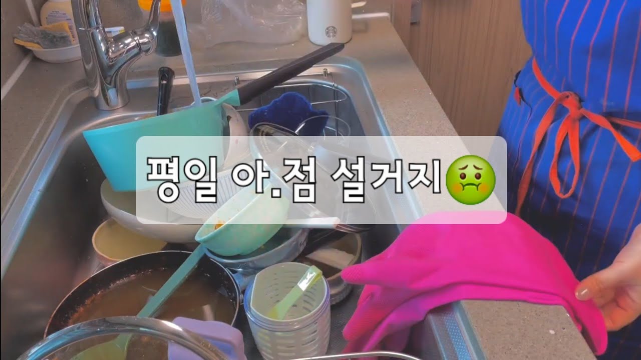 설거지 브이로그 | 평일 아점설거지🙀