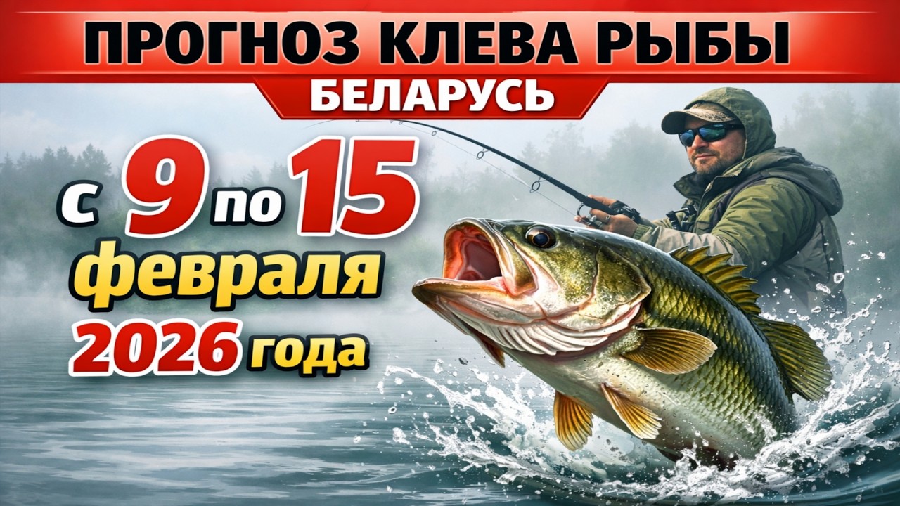 ПРОГНОЗ КЛЁВА в Беларуси с 9 по 15 февраля 2026. Бросай все и на рыбалку!