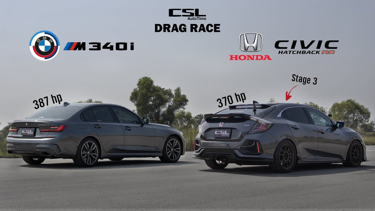 Honda Civic FK Stage 3 vs BMW M340i โมเต็มสูบเจอเดิมๆ DRAG RACE