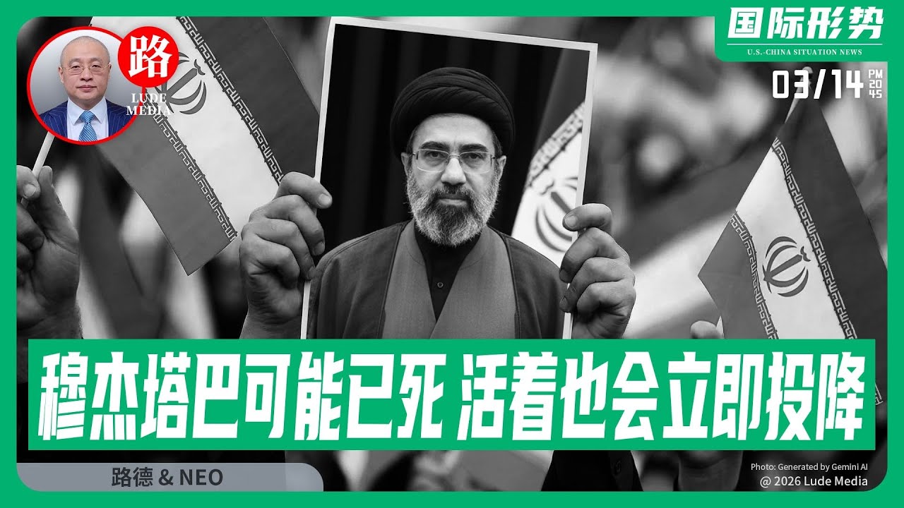【路德社】川普称穆杰塔巴可能已经死了，就算活着也会立即投降，称伊朗现在不配谈判，只配投降，还会再打几次哈尔克岛“就当玩玩”；3/14/2026 NEO