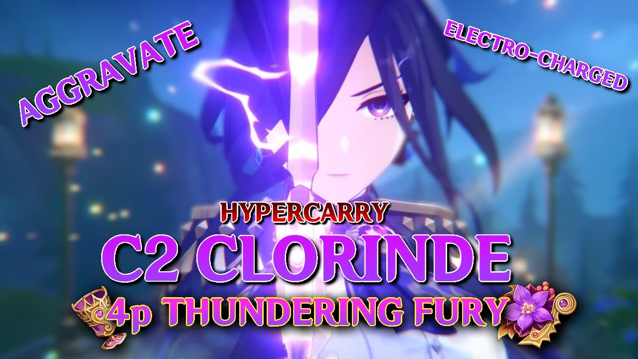 I GAVE CLORINDE THE 4x THUNDERING FURY SET!⚡C2R1 AGGRAVATE Clorinde⚡ HYPERCARRY Showcase | 4.6 Abyss
