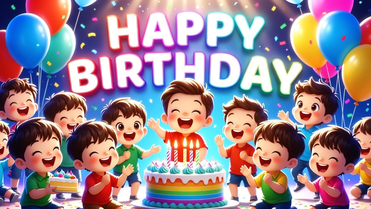 Happy Birthday Kids Pop Party | Cute Birthday Party Song