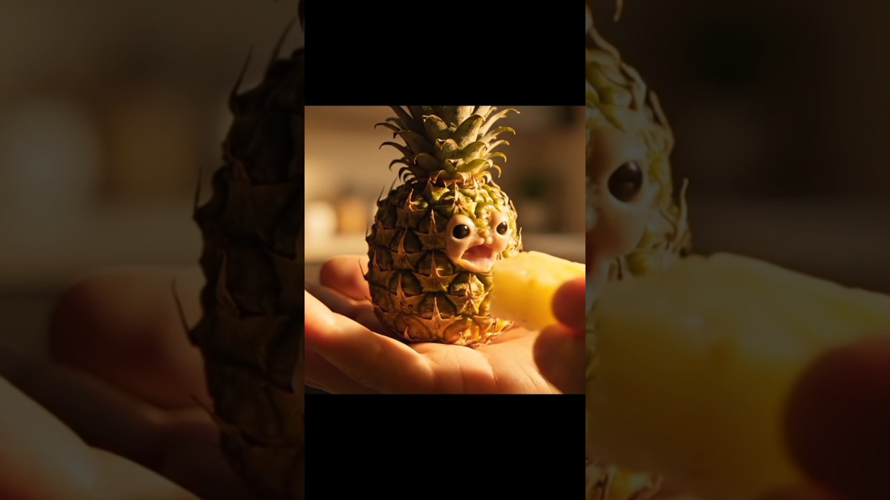 pineapple eating asmr#asmr #cute #viralvideo