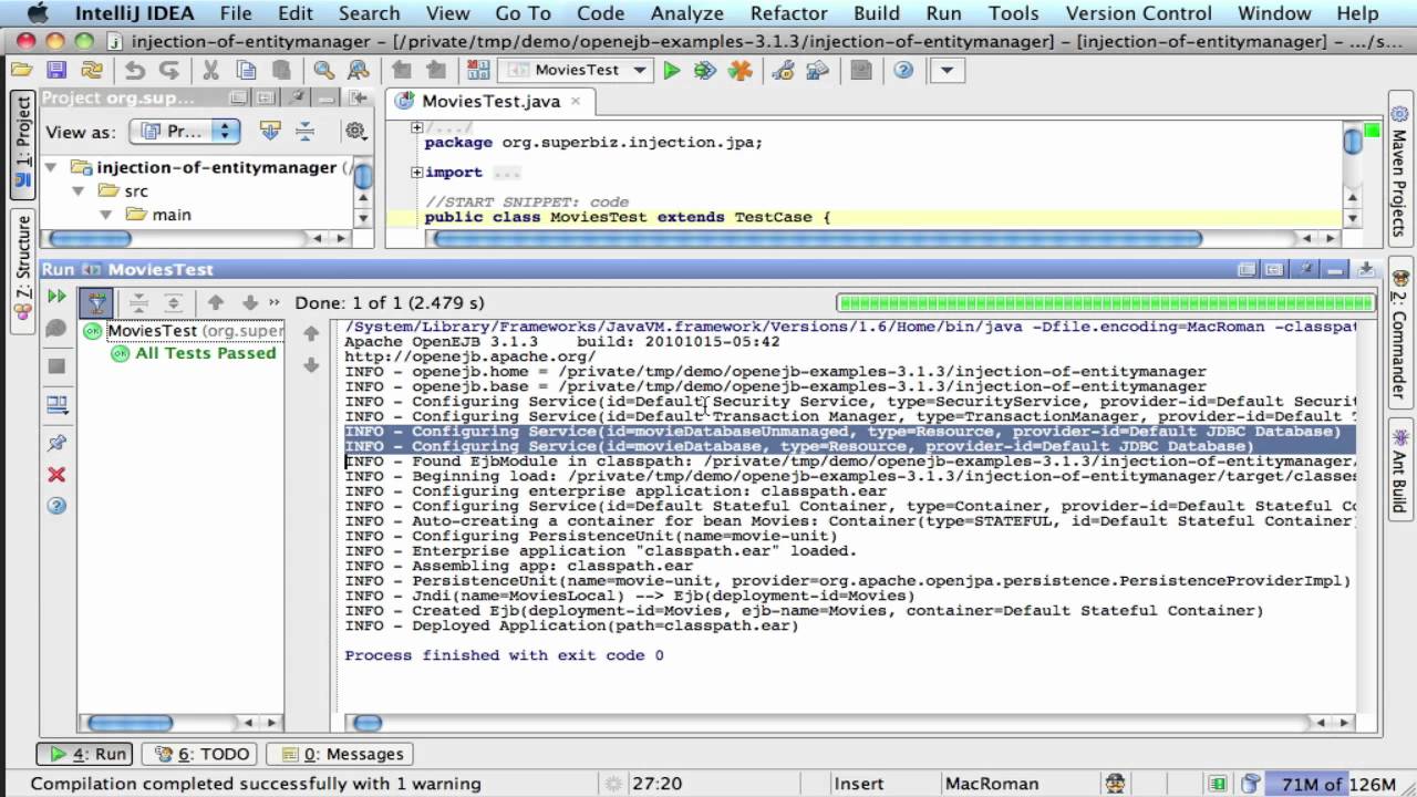 Lightening Demo: JPA EntityManager injection and usage