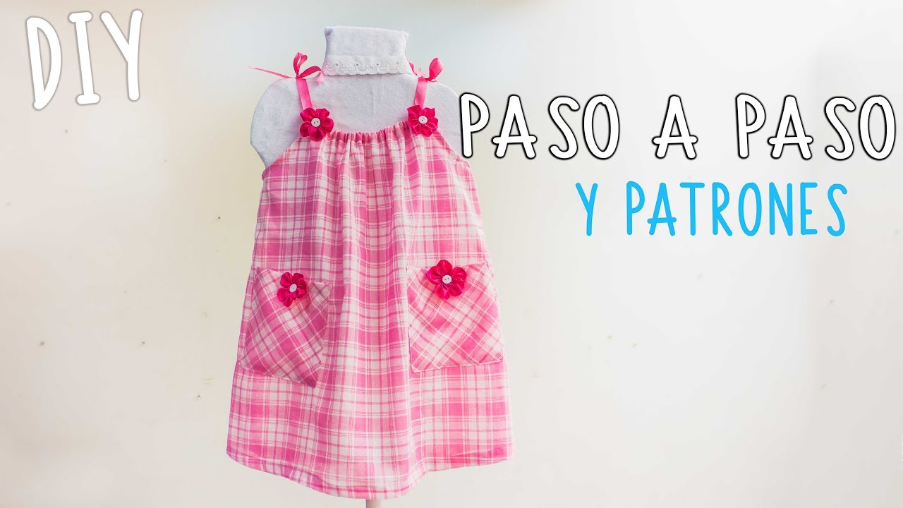 Vestido Lindo para ni&ntilde;as s&uacute;per facil y con patrones incluidos en varias tallas