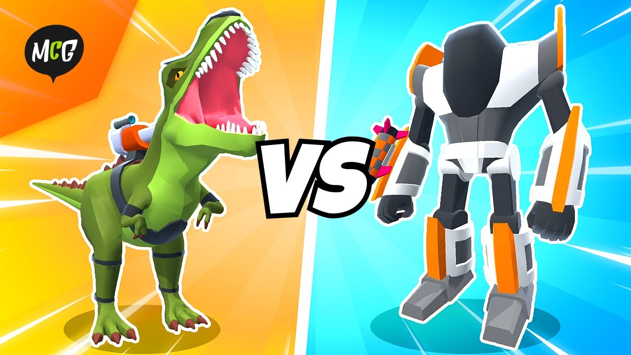 T-Rex VS Robot Siapa Yang Menang?