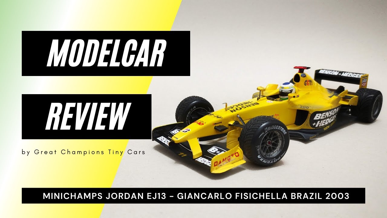REVIEW Minichamps 1:18 Diecast Jordan EJ13 F1 modelcar, Giancarlo Fisichella Brazil GP winner 2003