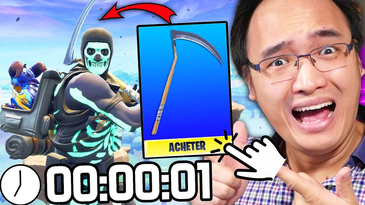 J'AI ACHETÉ LA PIOCHE LÉGENDAIRE *FAUCHEUSE* À LA DERNIÈRE SECONDE SUR FORTNITE BATTLE ROYALE !