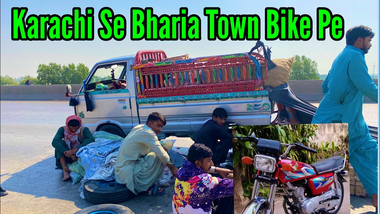 Aaj Karachi Se Bharia Town Bike 🏍️ Pe Jate Hue Ye Kya Ho Gaya Motorway Pe OMG 😨 #karachi #motorway 