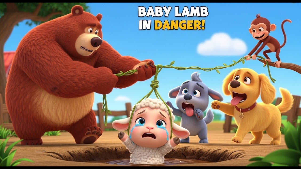 Brave Farm Animals Save Baby Lamb!  The Farm Rescue Team Adventure
