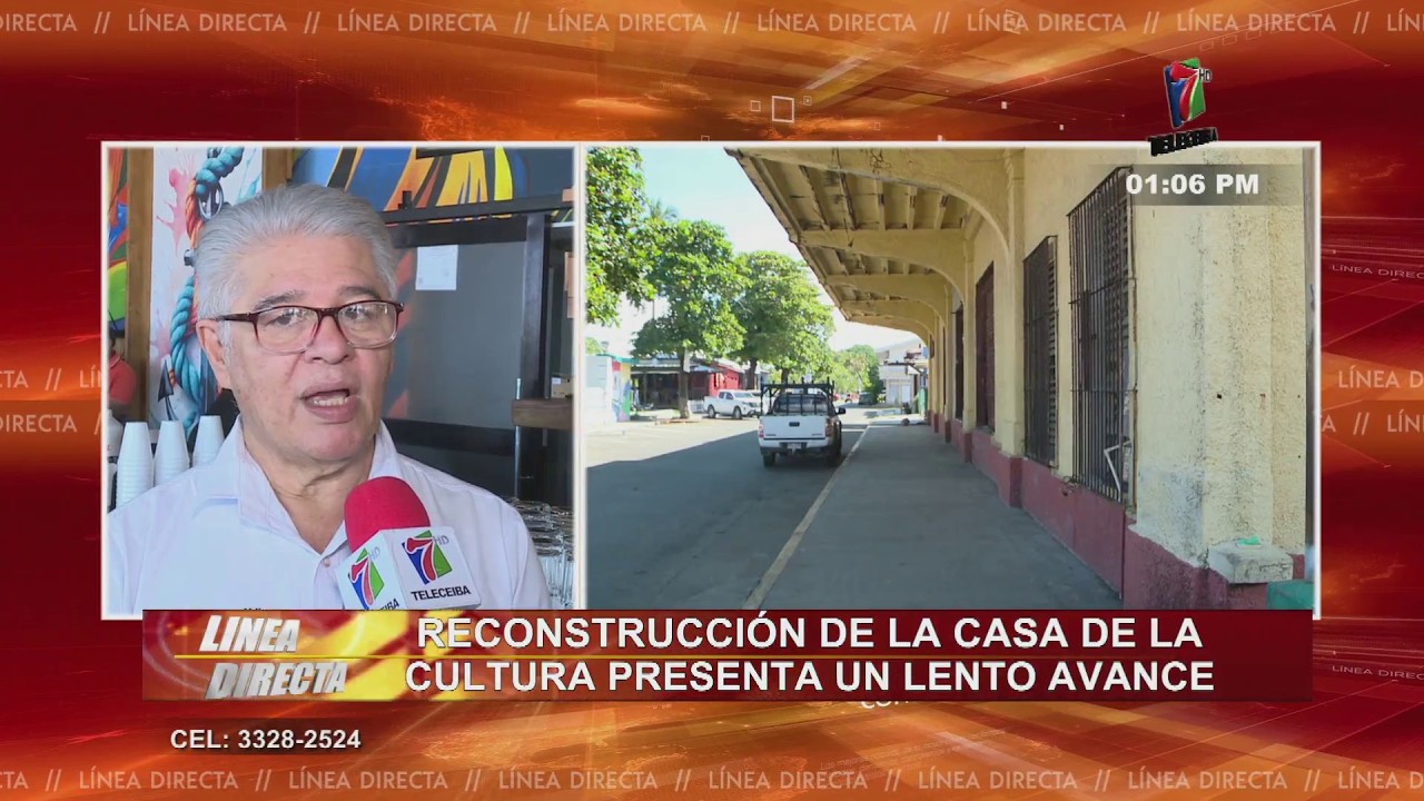Reconstrucción de la Casa de la Cultura de La Ceiba presenta un lento avance