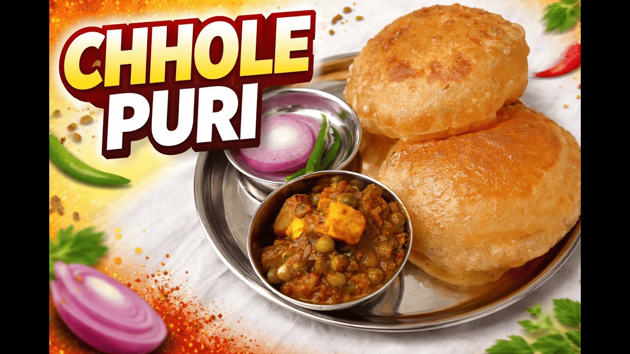 Chola Puri Recipe | Street Style Chole Puri at Home | चोला पूरी रेसिपी