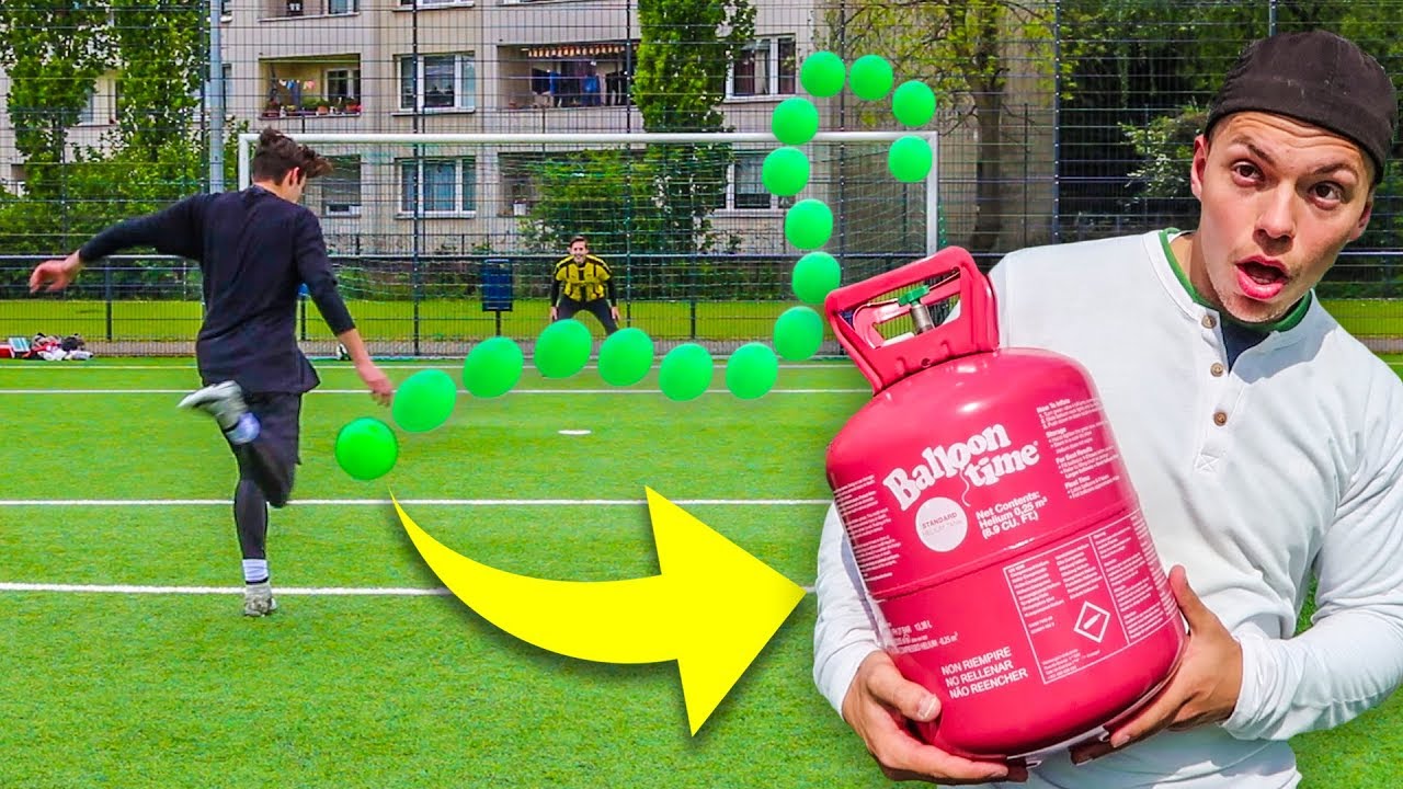 1€ PLASTIKBALL HELIUM FUßBALL CHALLENGE !