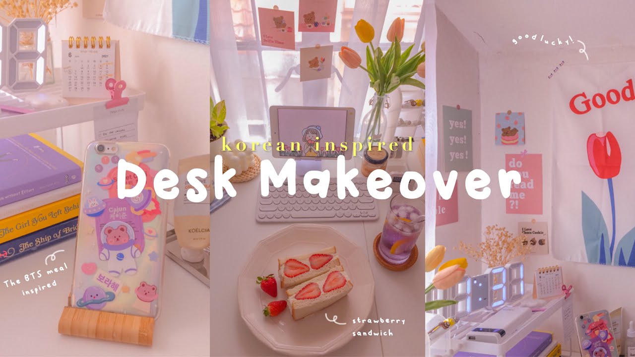 AESTHETIC DESK MAKEOVER 🍓 | Attic Room | Korean Inspired + Minimalist | Shopee Haul | Philippines