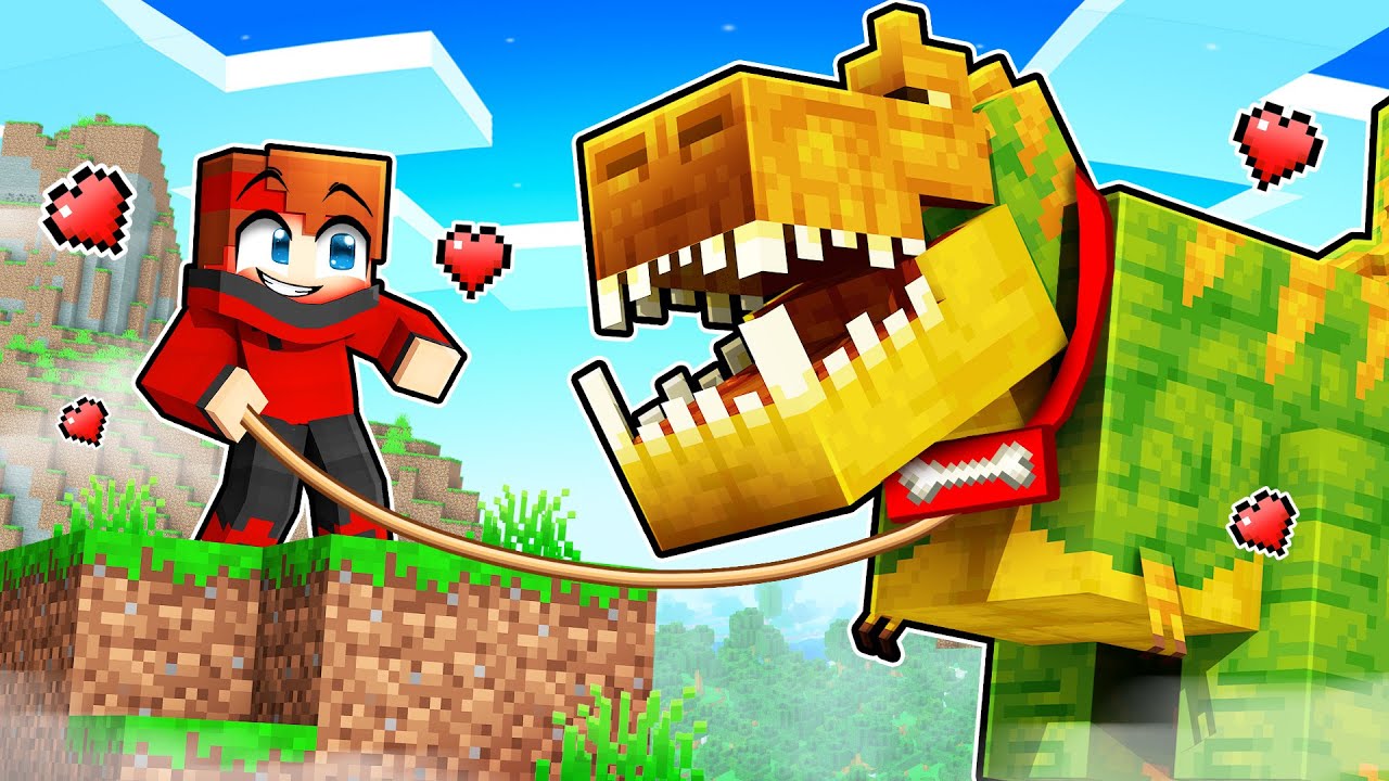 J’ai adopté un DANGEREUX T-REX Dinausaure sur Minecraft !