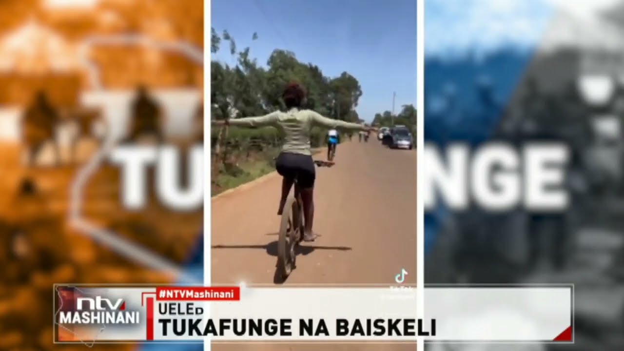 Msichana aibua mshangao kwa kuendesha baiskeli akiinua mikono