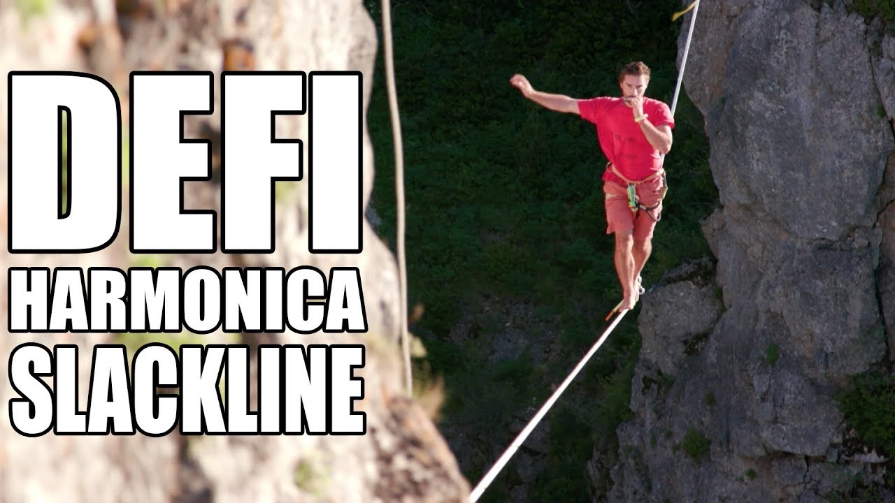 D&eacute;fi : jouer de l&rsquo;harmonica sur une Slackline &agrave; 100 m&egrave;tres de haut ! (feat. Th&eacute;o Sanson)