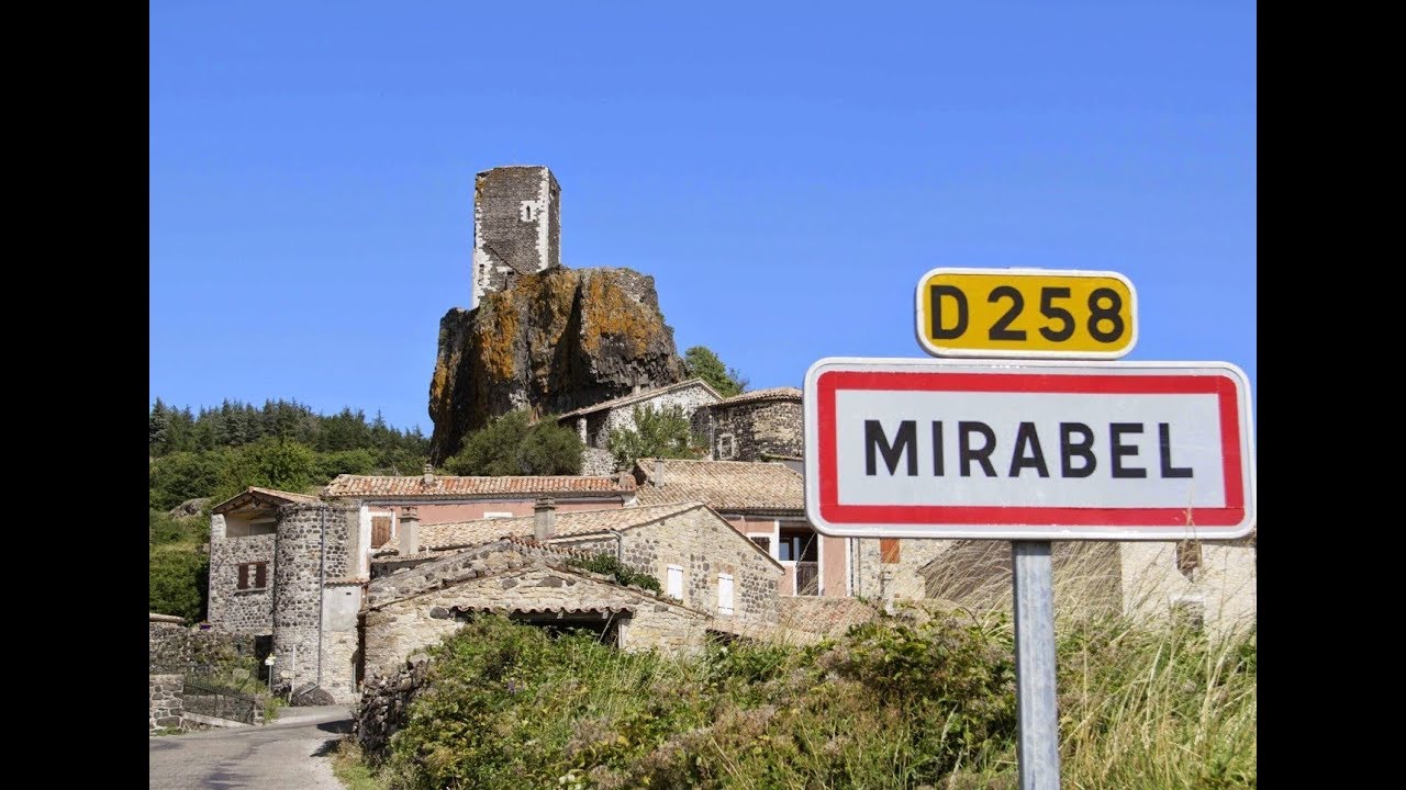 ARDÈCHE - CASCADE et VILLAGE de MIRABEL .