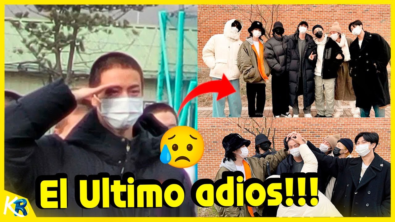 😪Jin se despide de BTS  en la estaci&oacute;n militar! Momento Emotivo con Army, alistamiento militar 2022