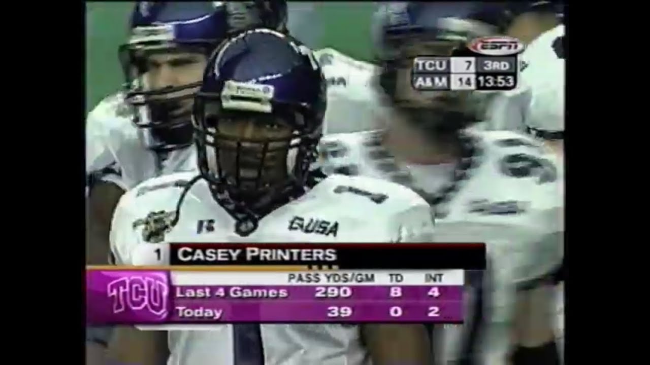 Galleryfurniture.com Bowl - TCU Horned Frogs vs Texas A&M Aggies - Dec. 28, 2001 - Casey Printers