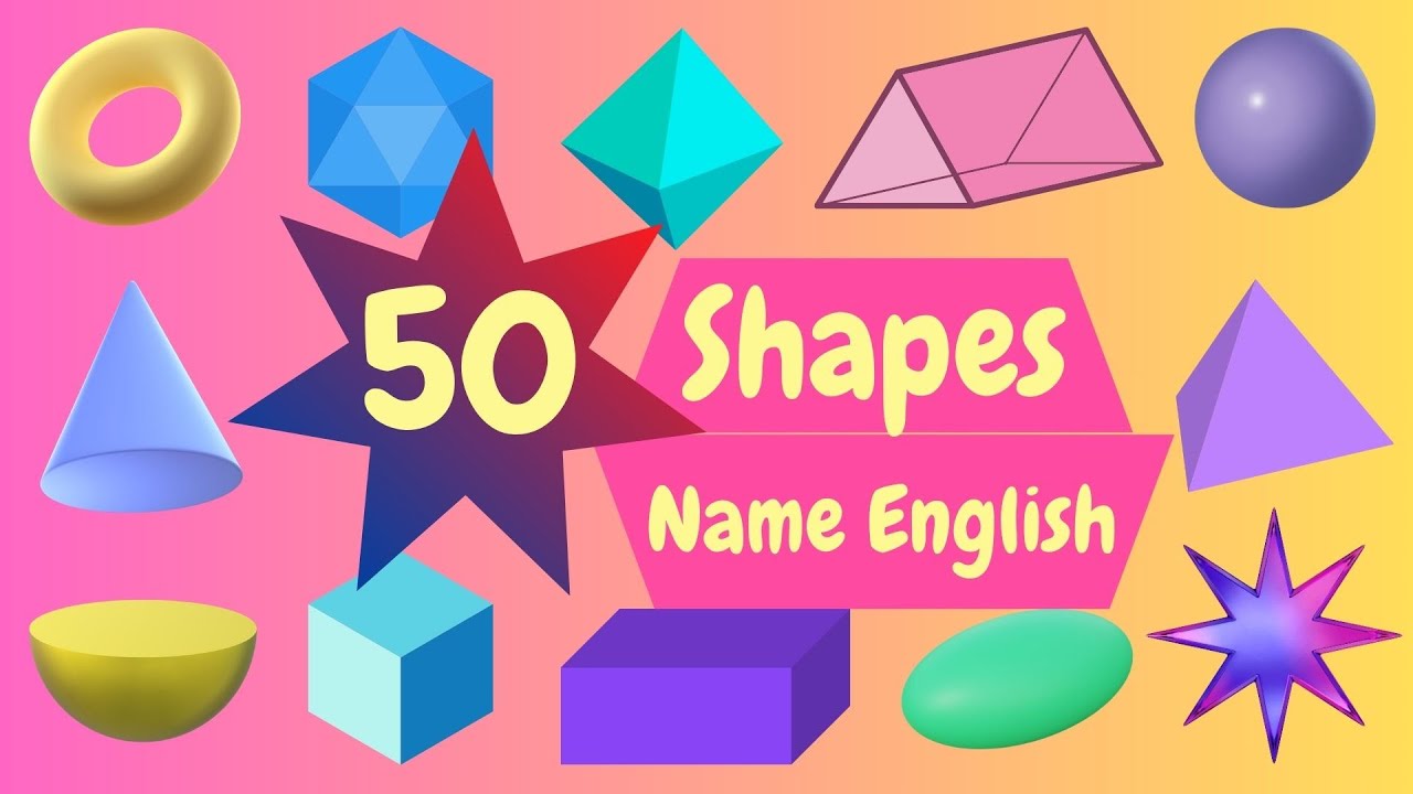 50 Shape Names in English with Pictures ll Shape English Vocabulary