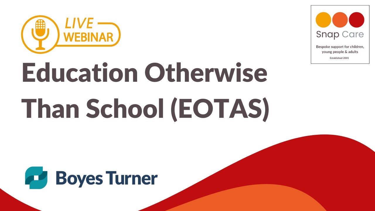 Education Otherwise Than At School (EOTAS) Webinar 18th September 2025