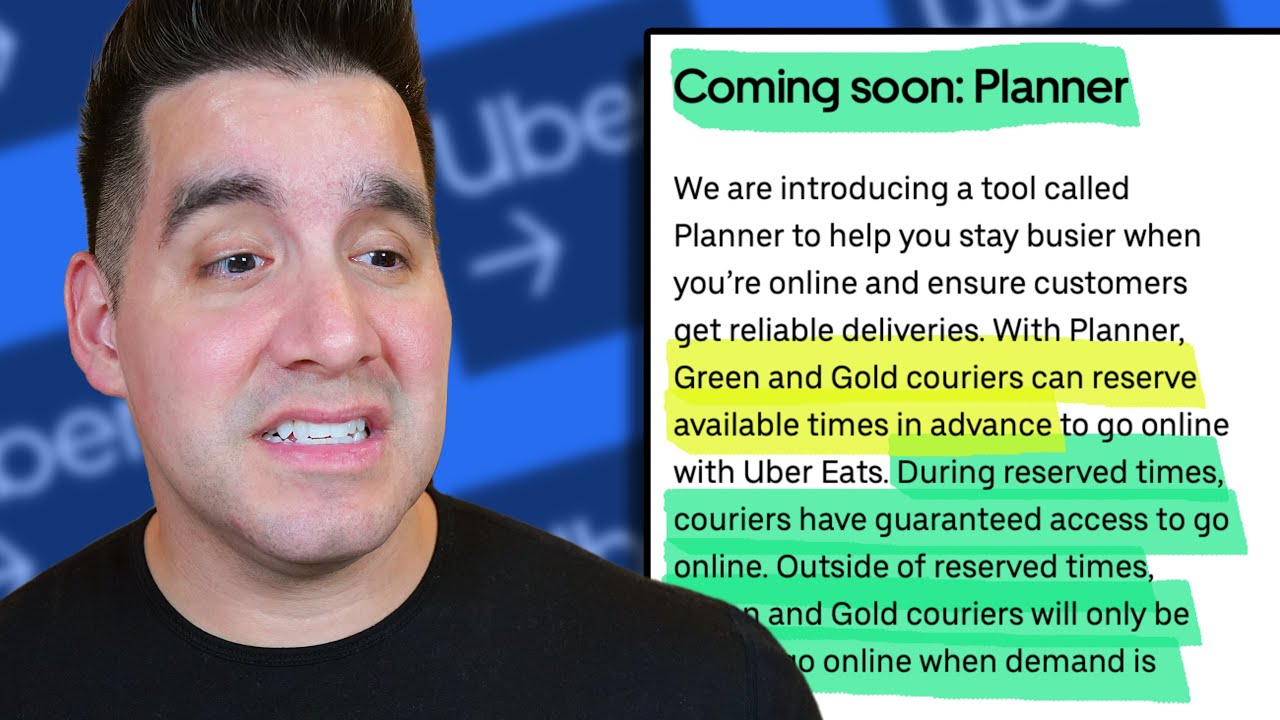 Uber Eats Drivers Can No Longer Drive Anytime (NEW Planner Tool)