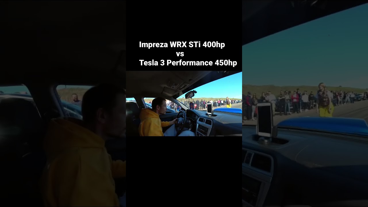 Impreza WRX STi 400hp vs Tesla 3 Performance 450hp