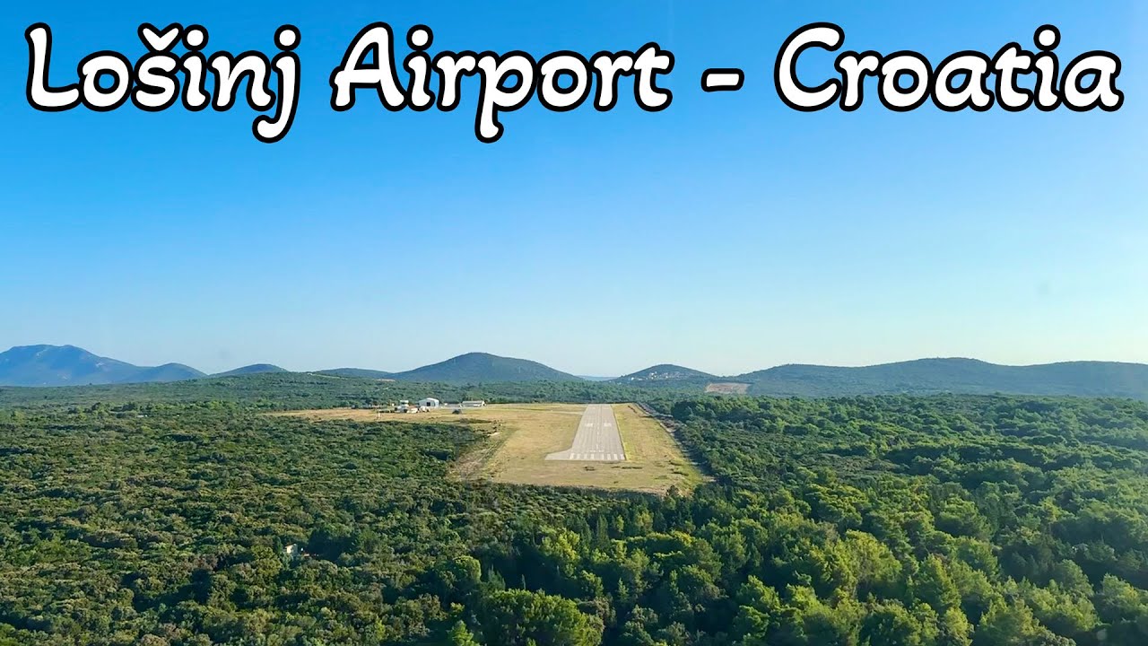 Lošinj Airport approach and landing runway 02
