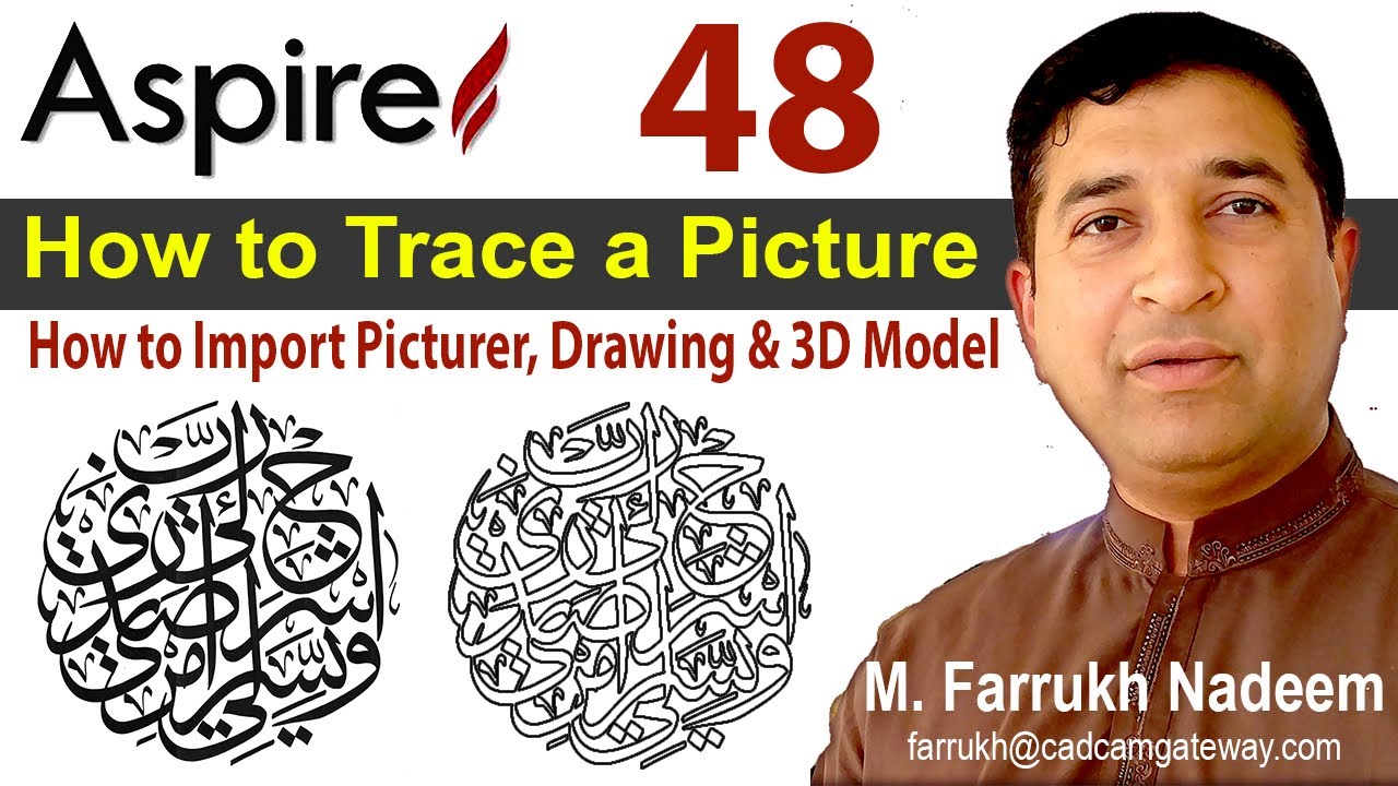 Vectric Aspire #Tutorial #Lecture 48 | Muhammad Farrukh Nadeem #how to Trace a Image & How to Import