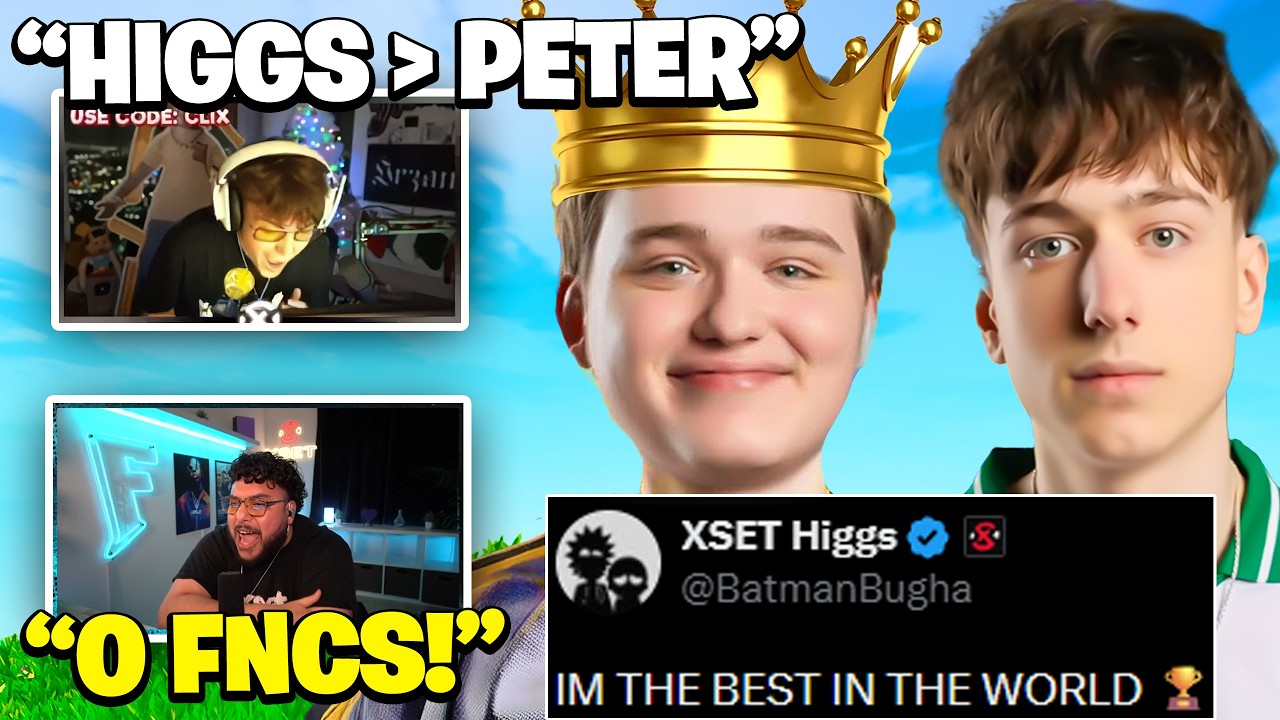 Clix Makes Faxuty FREAK OUT after ARGUING Who's BETTER between Peterbot and Higgs...