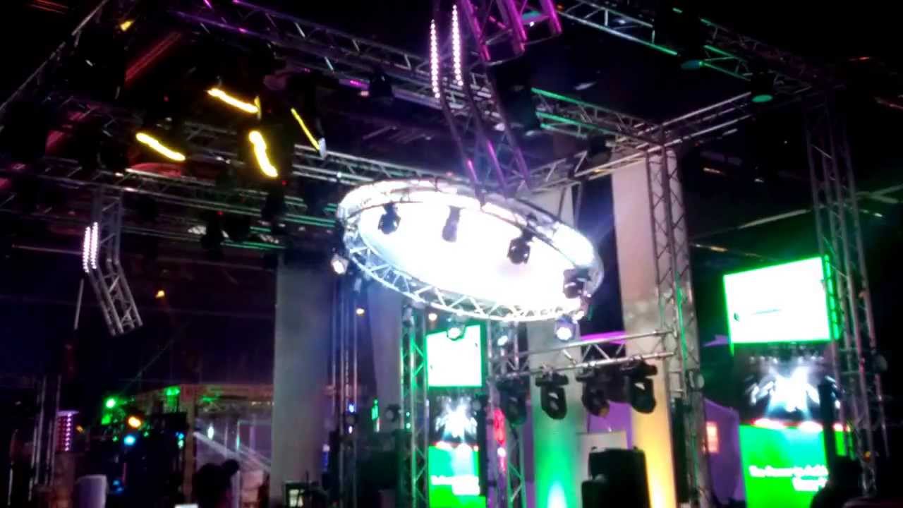 Elation lighting show at Intellimix booth at En Coulisse!