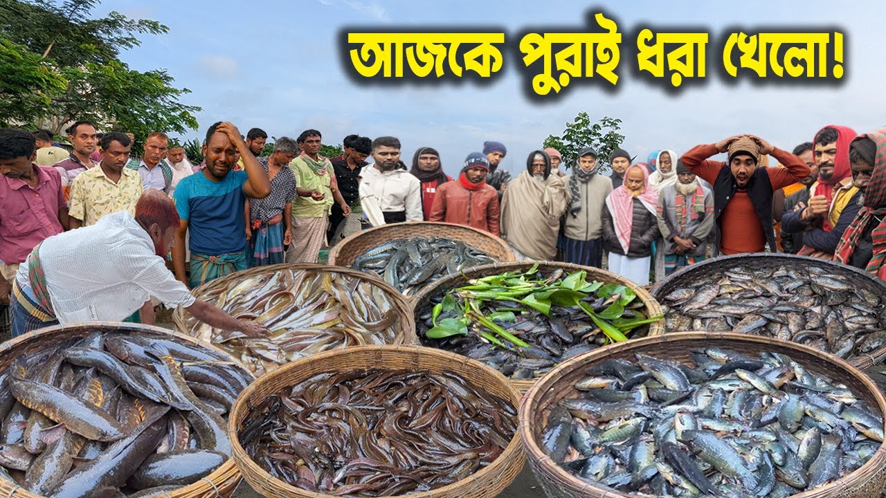 আজকে পুরাই ধরা খেলো!পানির দামেও বিক্রি হচ্ছে না বিলের মাছ | today tulsikhali fishmarket