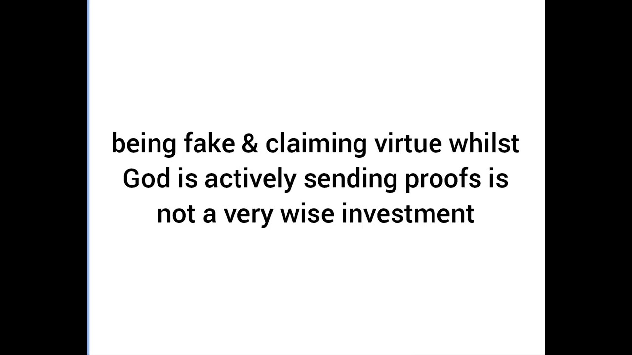 claiming virtue or telling lies*