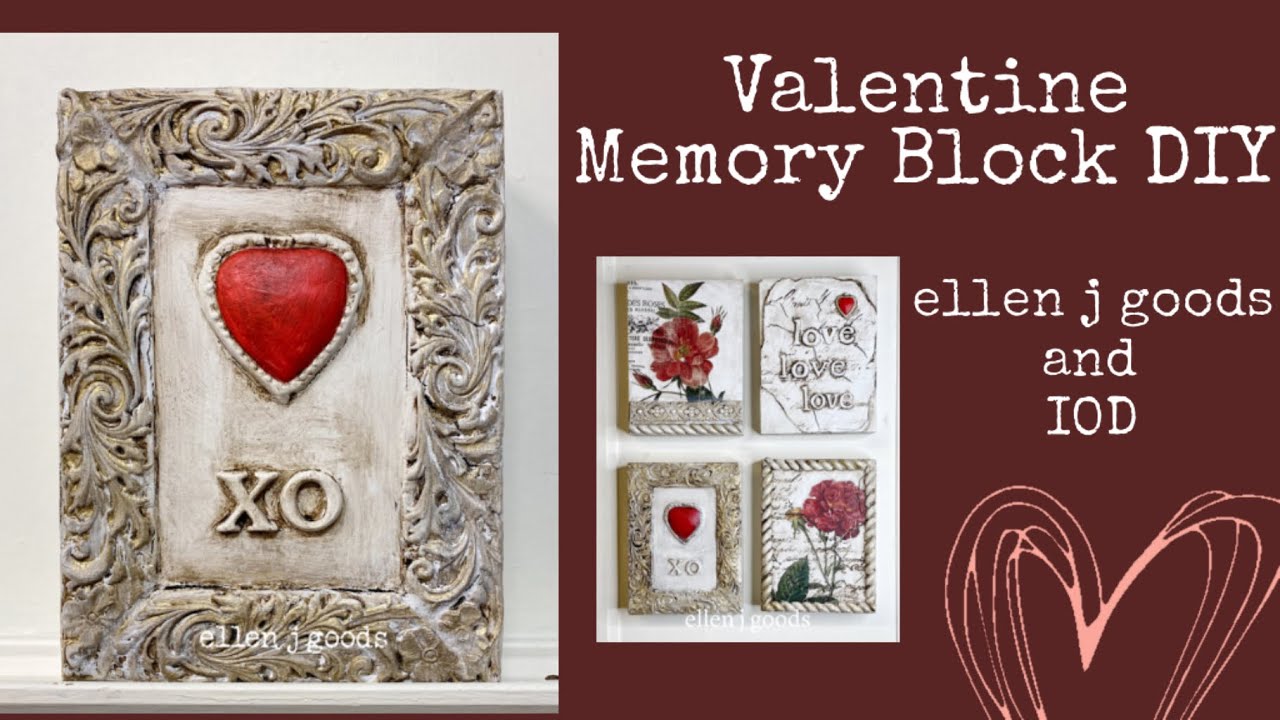 Valentine Art Tile DIY with IOD Moulds
