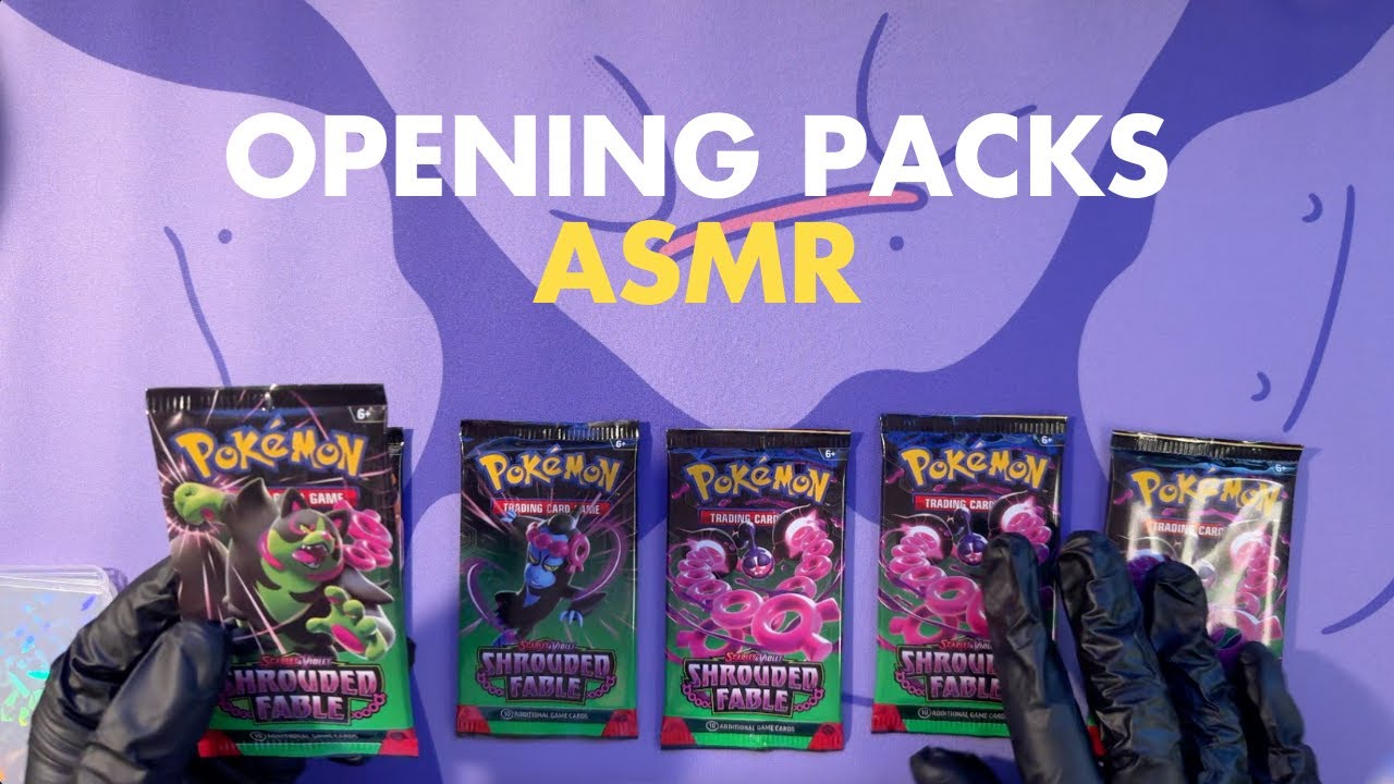 ASMR Pokemon Card Opening | Shrouded Fable Packs