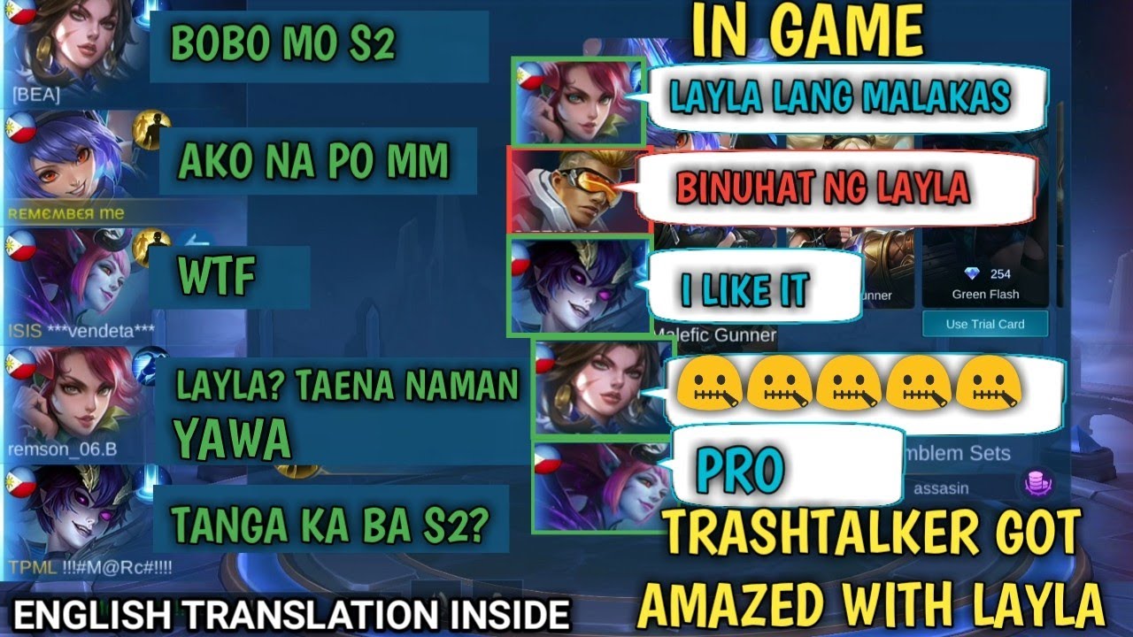PRO PLAY LAYLA | WHEN THEY TRASHTALK YOU AND AMAZED IN THE END | MOBILE LEGENDS