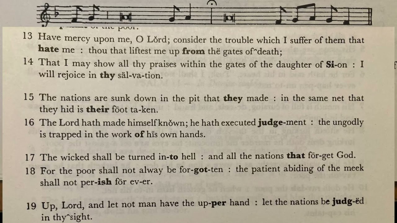 Psalm 9, Confitebor Tibi. Tone 6