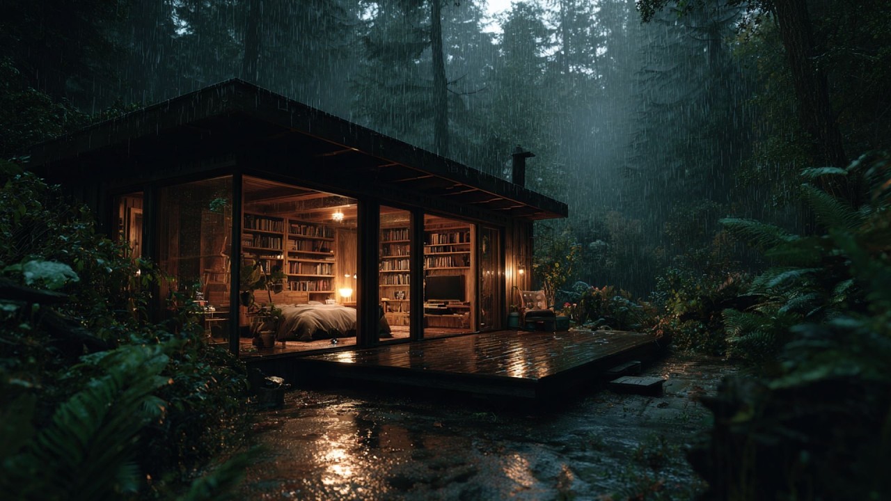 Forest Piano | Quiet Rest in the Rain | 비 내리는 숲속, 창가에 머무는 빗소리