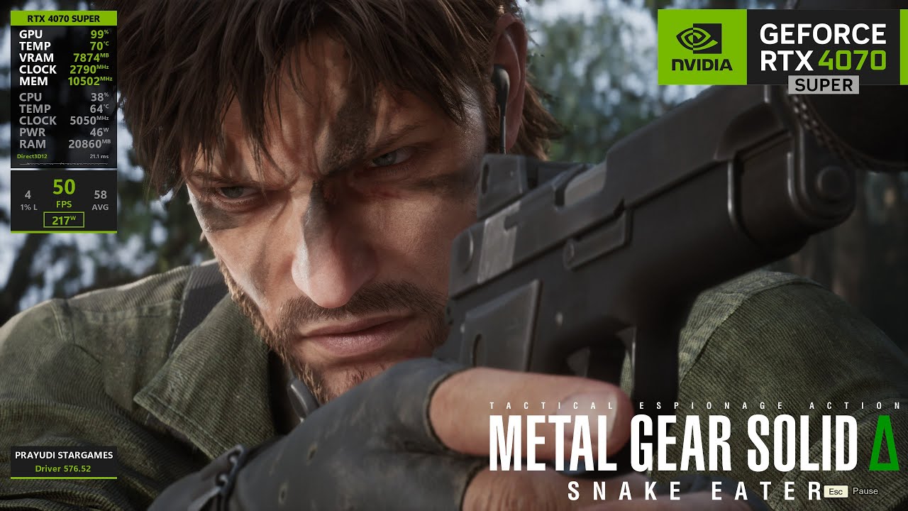 METAL GEAR SOLID Δ: SNAKE EATER (PC) | RTX 4070 Super | 1440p | Preset All Settings