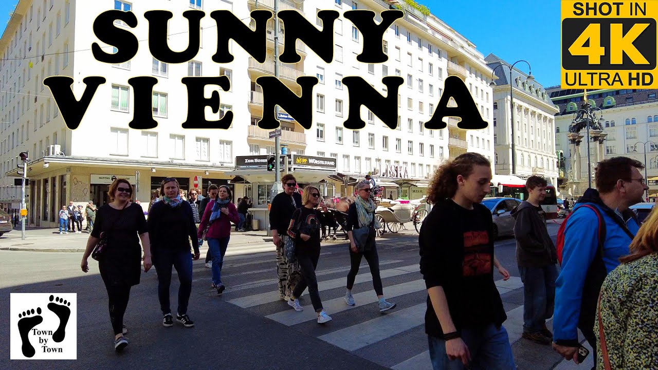 💥 Sunny sunny Day, B&ouml;rse Schottenring-Hoher Markt, Wien, Vienna City Walking, 4k, 60fps