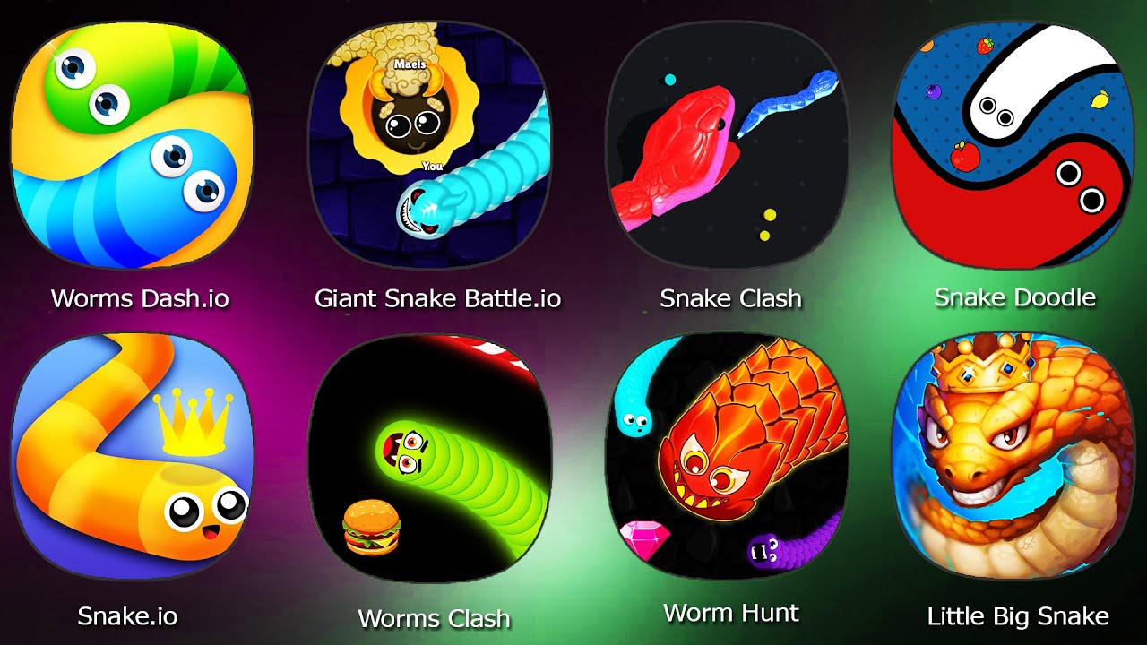 Snake Clash,Worms DashSnake Doodle,Snake.io,Worms Clash,Worm Hunt,Little Big Snake,Giant Snake