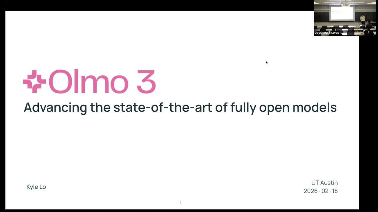 Olmo 3: State-of-the-art in fully open models with Kyle Lo, Lead Research Scientist, (AI2)