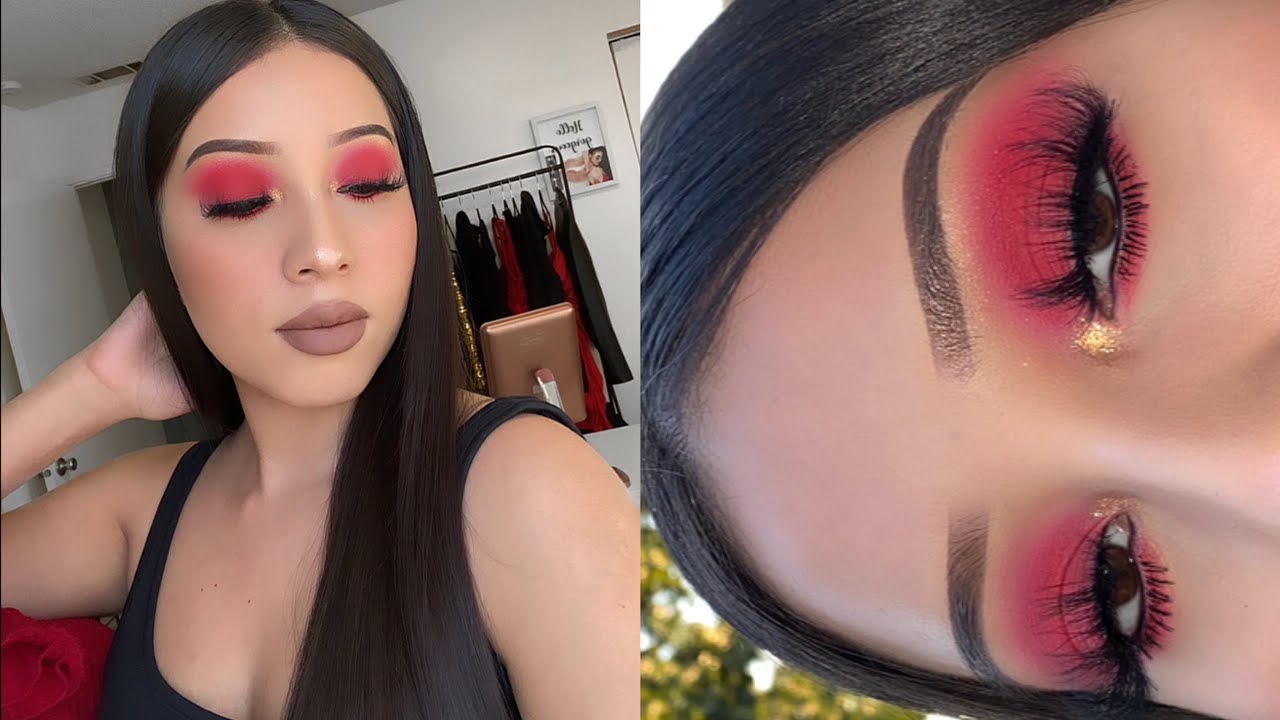 Colorful Easy Red Eyeshadow Look | Jocy Reyes