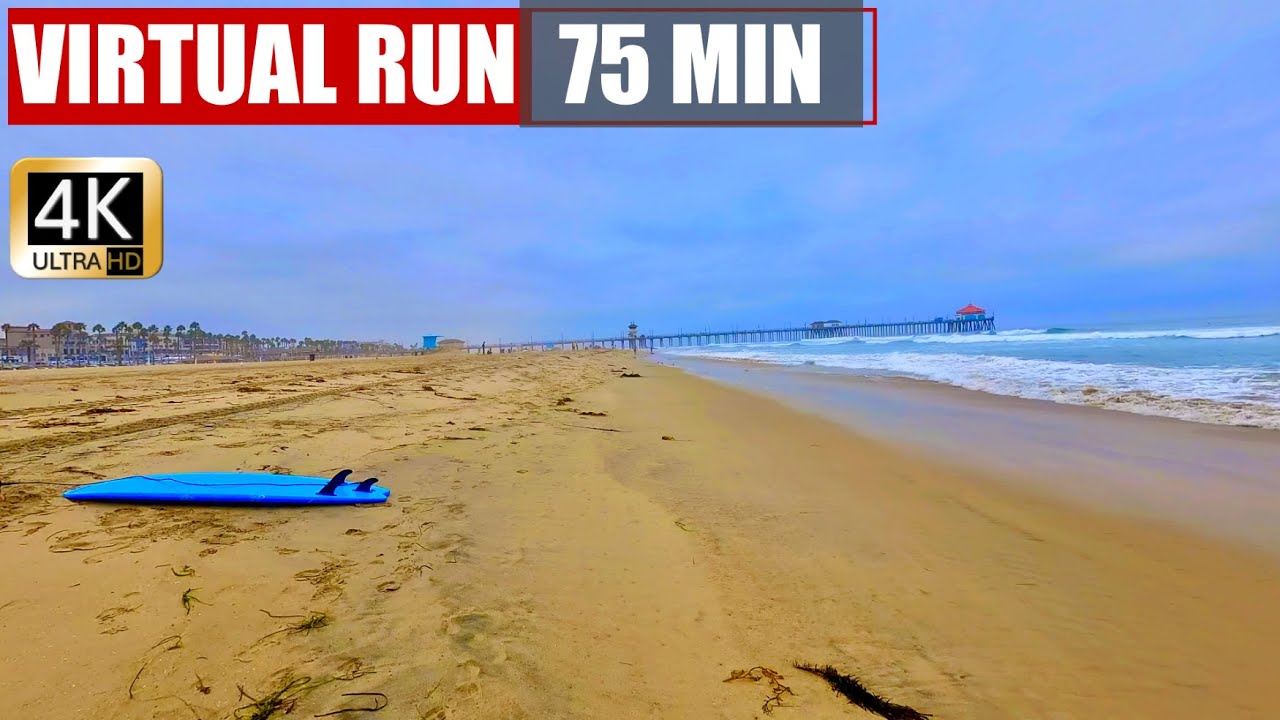 Marathon Training Meets Oceanside Scenery 🌊 | Huntington Beach Virtual Run