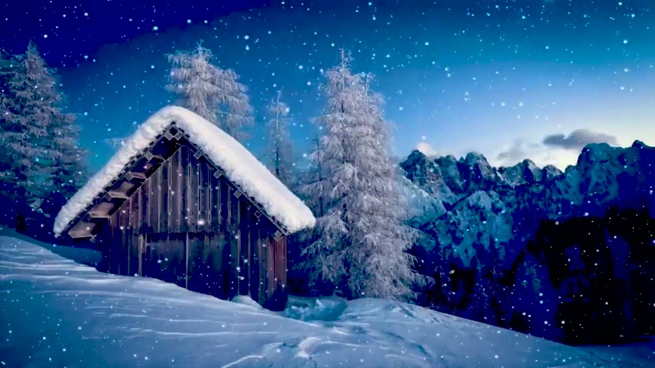 Free Winter Landscape Background | Snowfall | No Copyright Video | No Copyright Stock Video