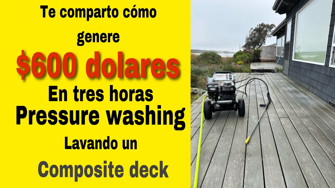 LO QUE NADIE TE CUENTA DE COMO GENERAR $600 dolares limpiando composite deck paso a paso.