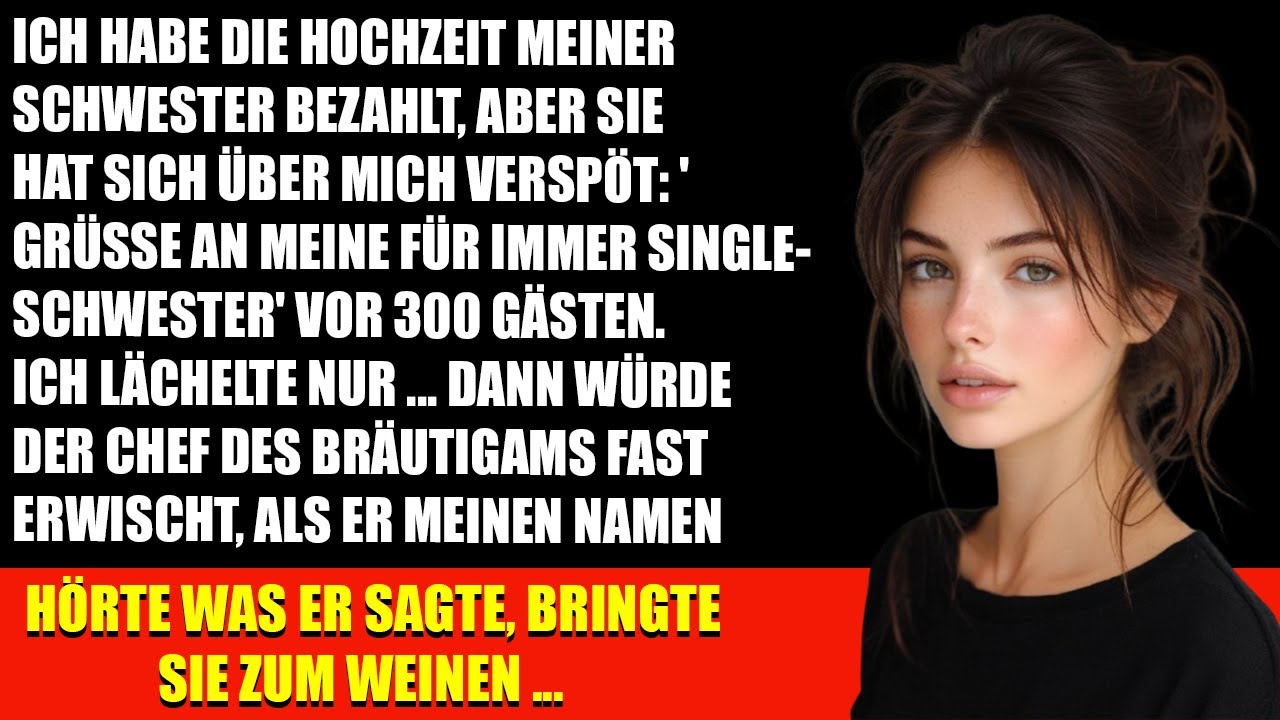Meine Schwester verspottete mich auf ihrer Hochzeit, die ich bezahlte – bis der Bräutigams-Chef