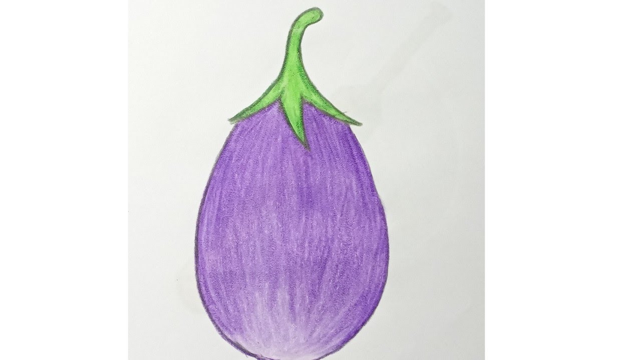 Easy art ideas and tips.সহজে বেগুন আঁকান। easy eggplant drawing. #drawing #art #craft #howtodraw 